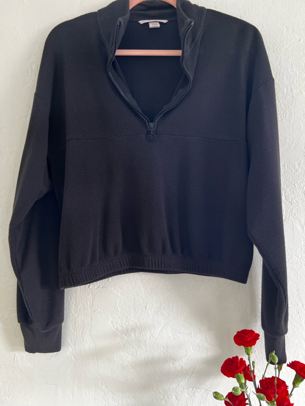 Victoria's Secret Black Half-Zip Pullover